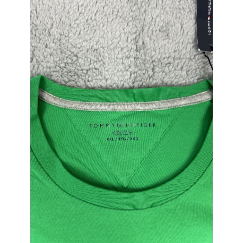 Tommy Hilfiger Logo Tshirt Mens Size XXL Green Red White Short Sleeve NWT - Picture 3 of 7